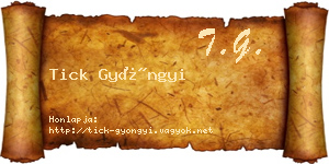 Tick Gyöngyi névjegykártya